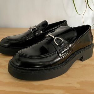 Zara Flat Lug Sole Loafers